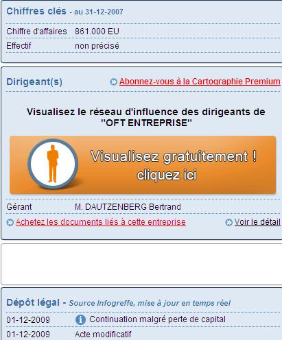 OFT ENTREPRISE sur SOCIETE_COM 011209