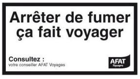 Arrêter de fumer, ça fait voyager pub AFAT Voyages