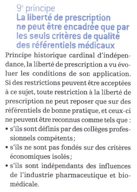 Indépendance prescription médicale CNO avril 2007