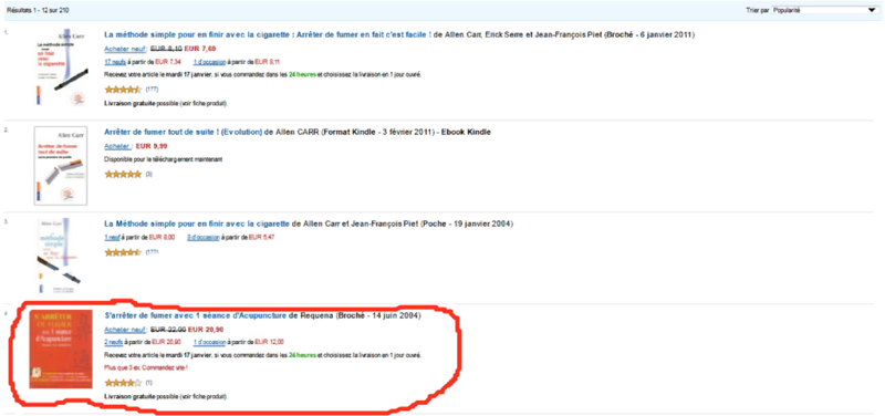 Hit parade livres arret du tabac amazon.fr 2012-1-15