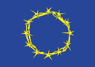 Europe drapeau couronne epines
