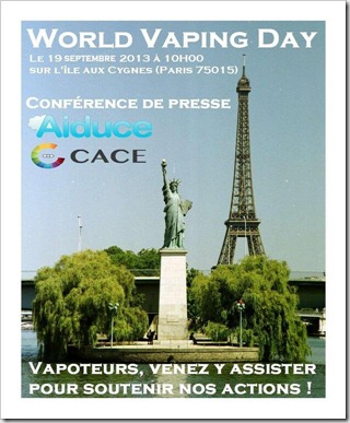 World Vaping Day 19 septembre 2013 PARIS