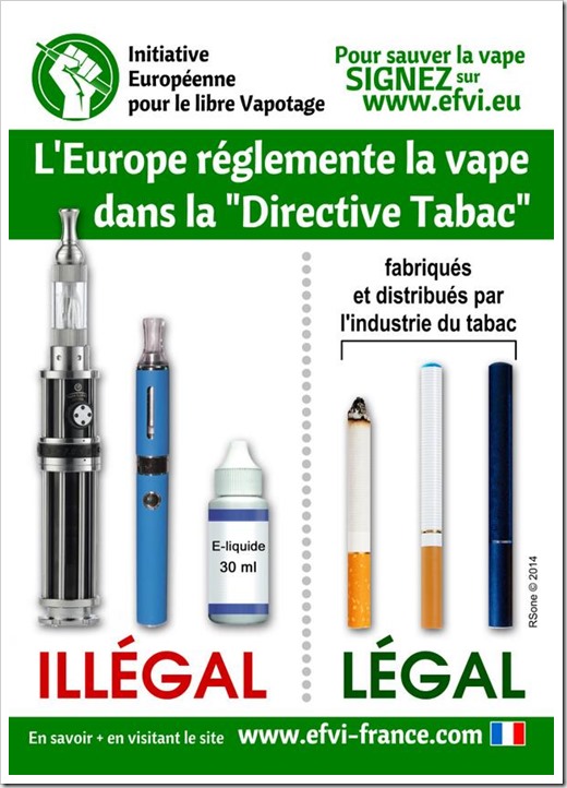 Les décideurs politiques de l'UE règlementent la cigarette electronique (EFVI)